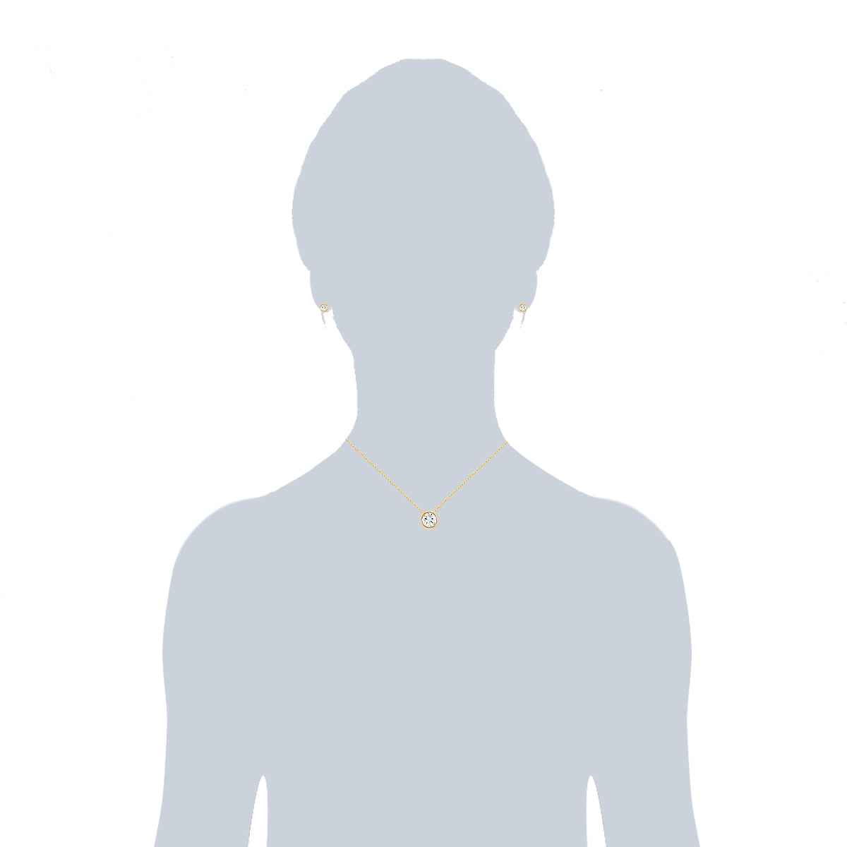 Rafaela Donata Set (Kette+Ohrstecker) Sterling Silber gelbgold verziert mit Kristallen von Swarovski® weiß Blitzangebot