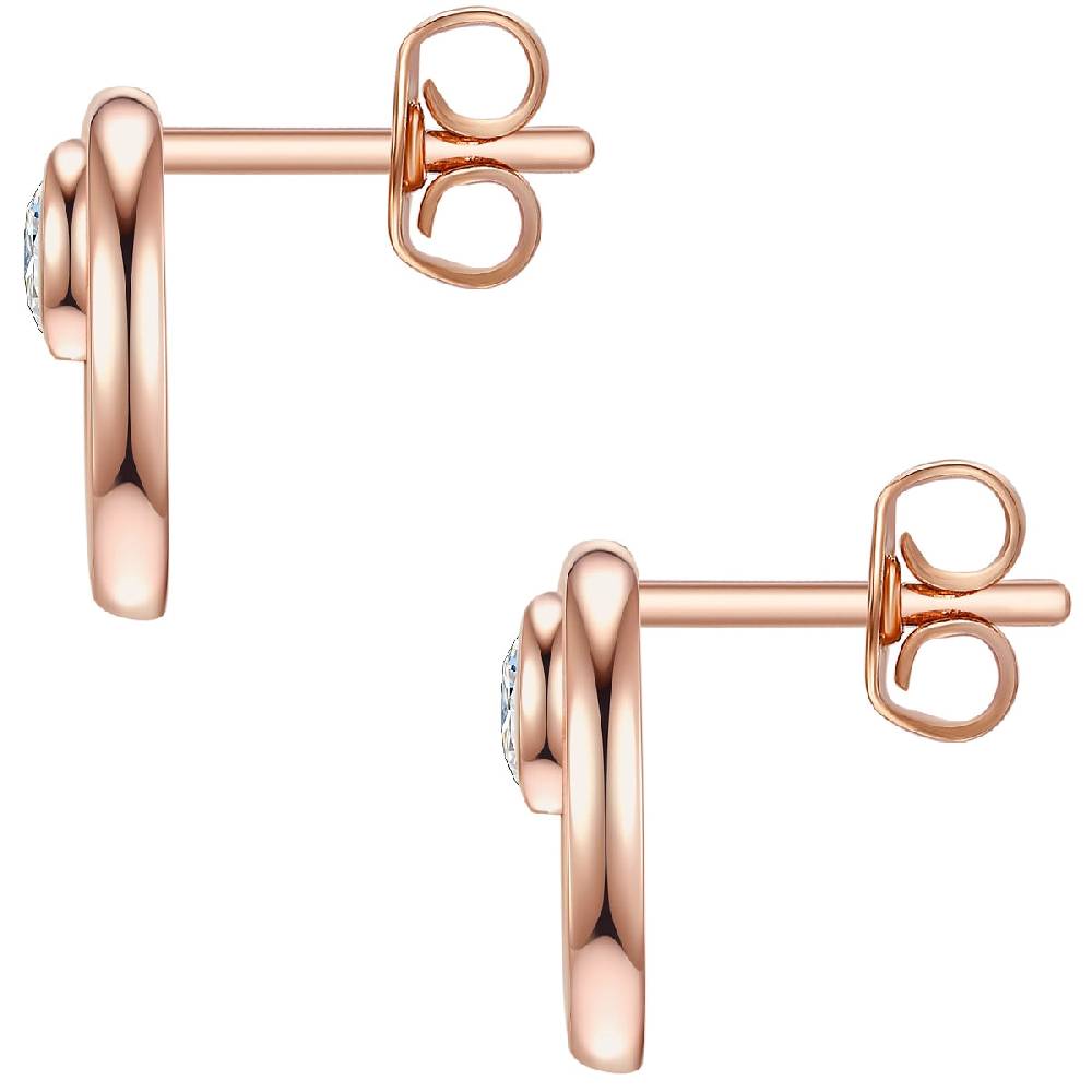Rafaela Donata Ohrstecker Sterling Silber roségold Zirkonia weiß Kauf eins, bekomm eins gratis