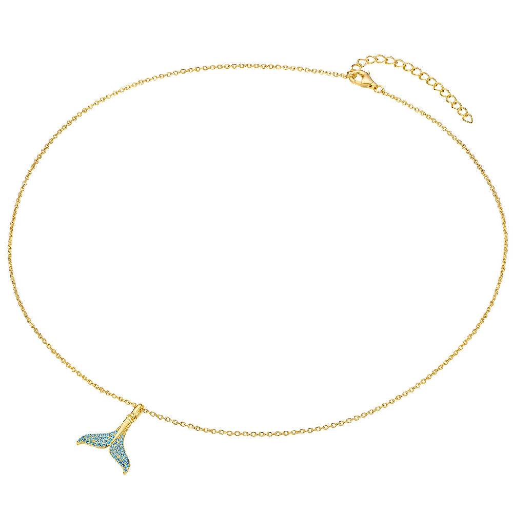 Rafaela Donata Kette mit Anhänger Sterling Silber gelbgold Zirkonia weiß Neueste Stile