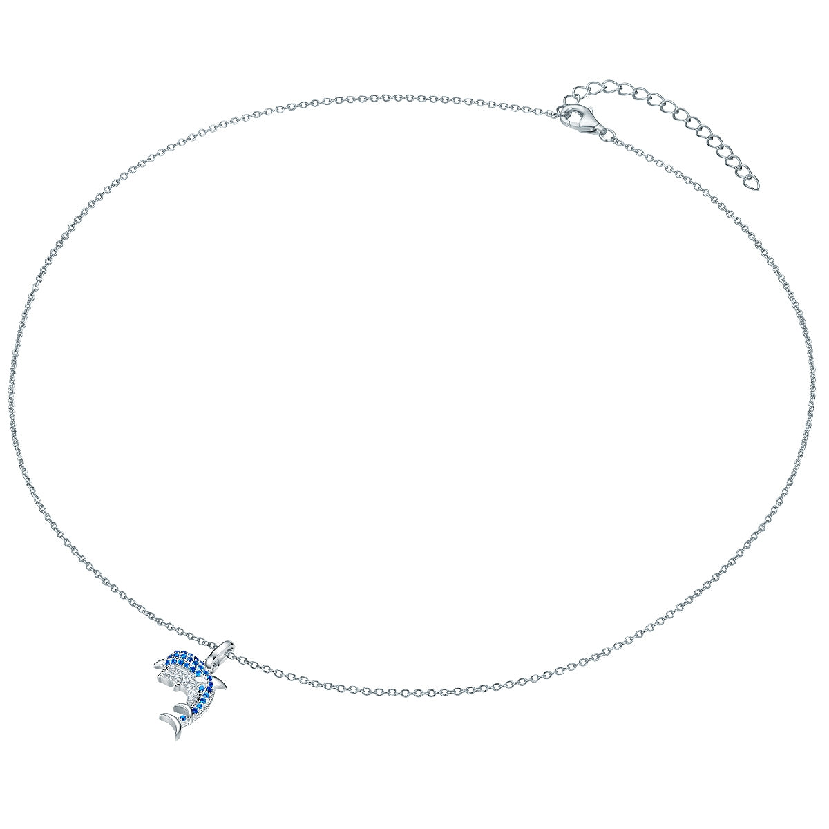 Rafaela Donata Kette mit Anhänger Sterling Silber Zirkonia weiß blau Letzte 2 Tage