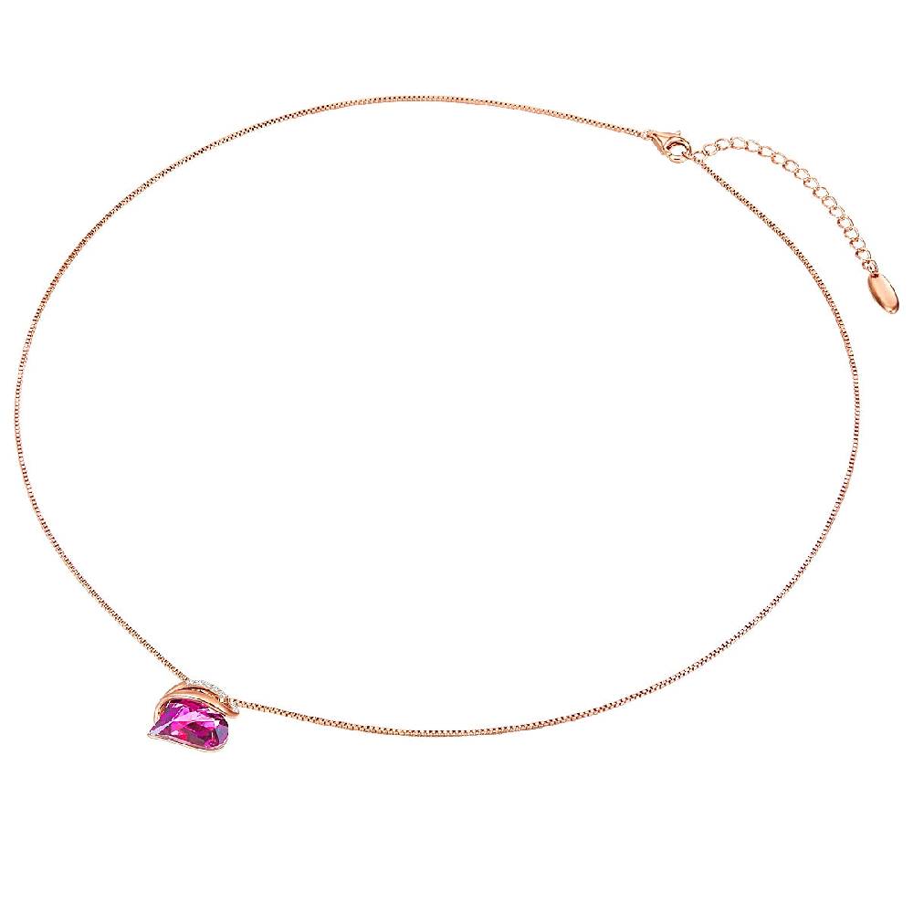 Rafaela Donata Kette mit Anhänger Sterling Silber roségold verziert mit Kristallen von Swarovski® amethyst weiß Sonderangebot der Fabrik