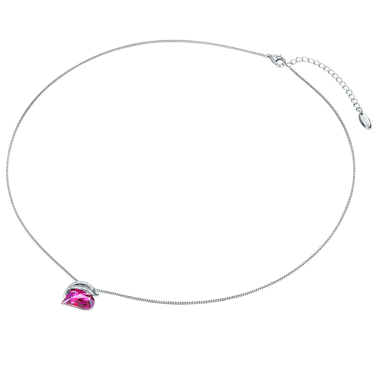 Rafaela Donata Kette mit Anhänger Sterling Silber verziert mit Kristallen von Swarovski® amethyst weiß Kostenloser Versand international