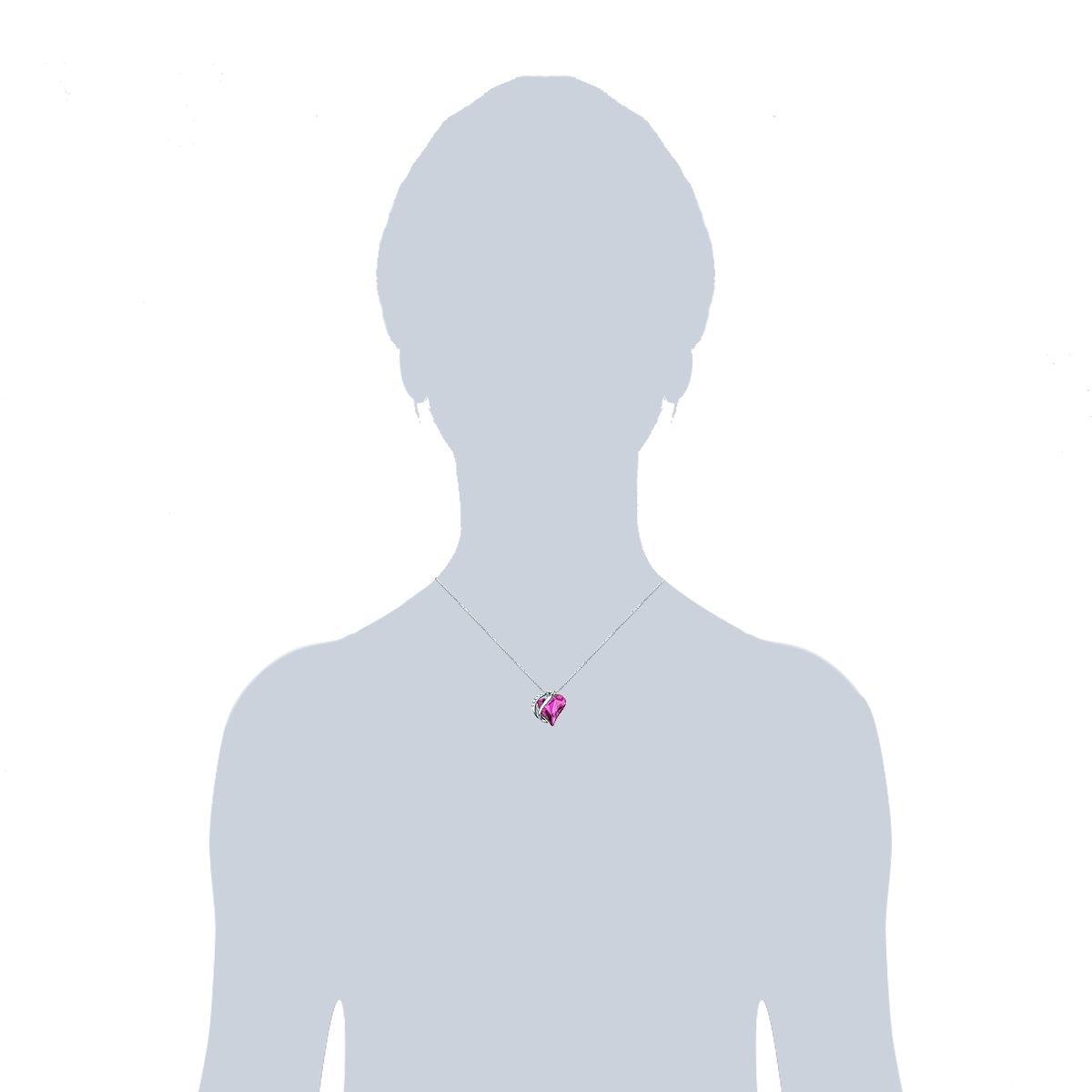 Rafaela Donata Kette mit Anhänger Sterling Silber verziert mit Kristallen von Swarovski® amethyst weiß Kostenloser Versand international