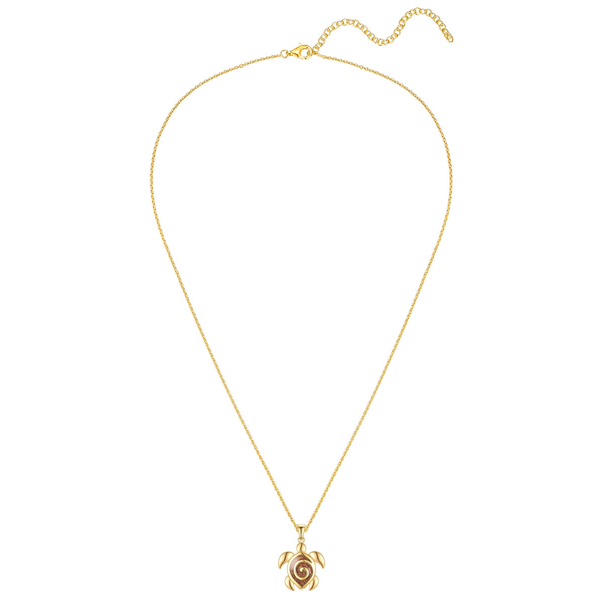 Rafaela Donata Kette mit Anhänger Sterling Silber gelbgold Emaille braun 50% Rabatt für begrenzte Zeit