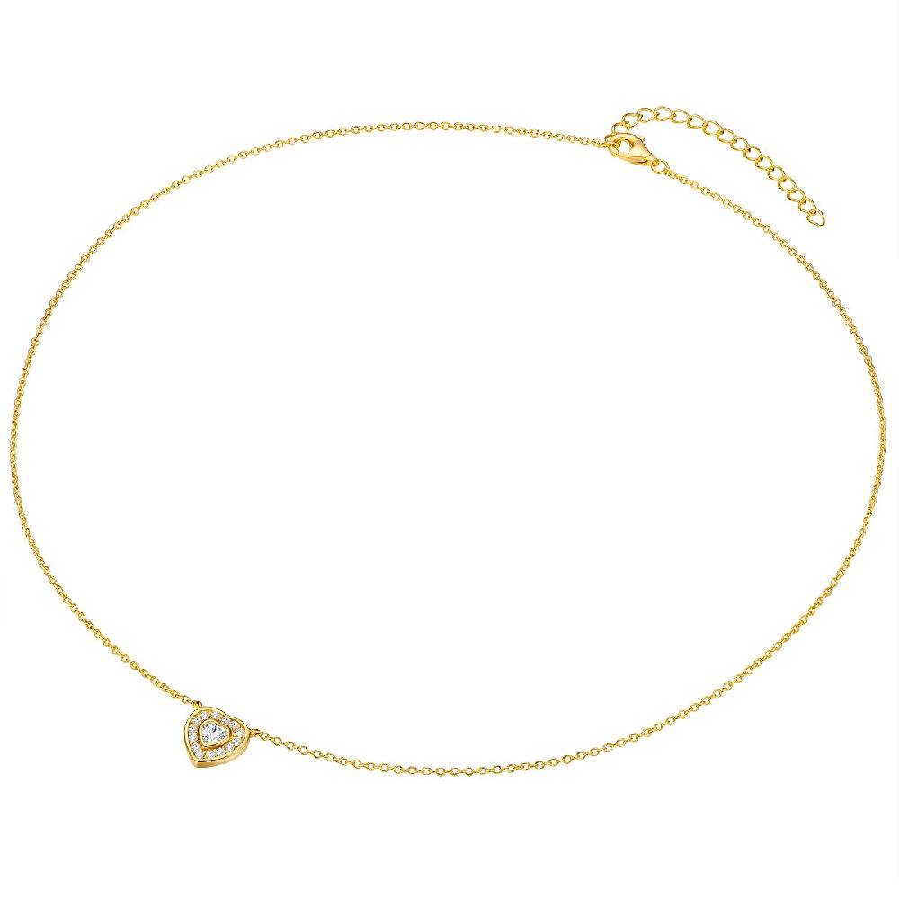 Rafaela Donata Kette mit Anhänger Sterling Silber gelbgold Zirkonia weiß Online