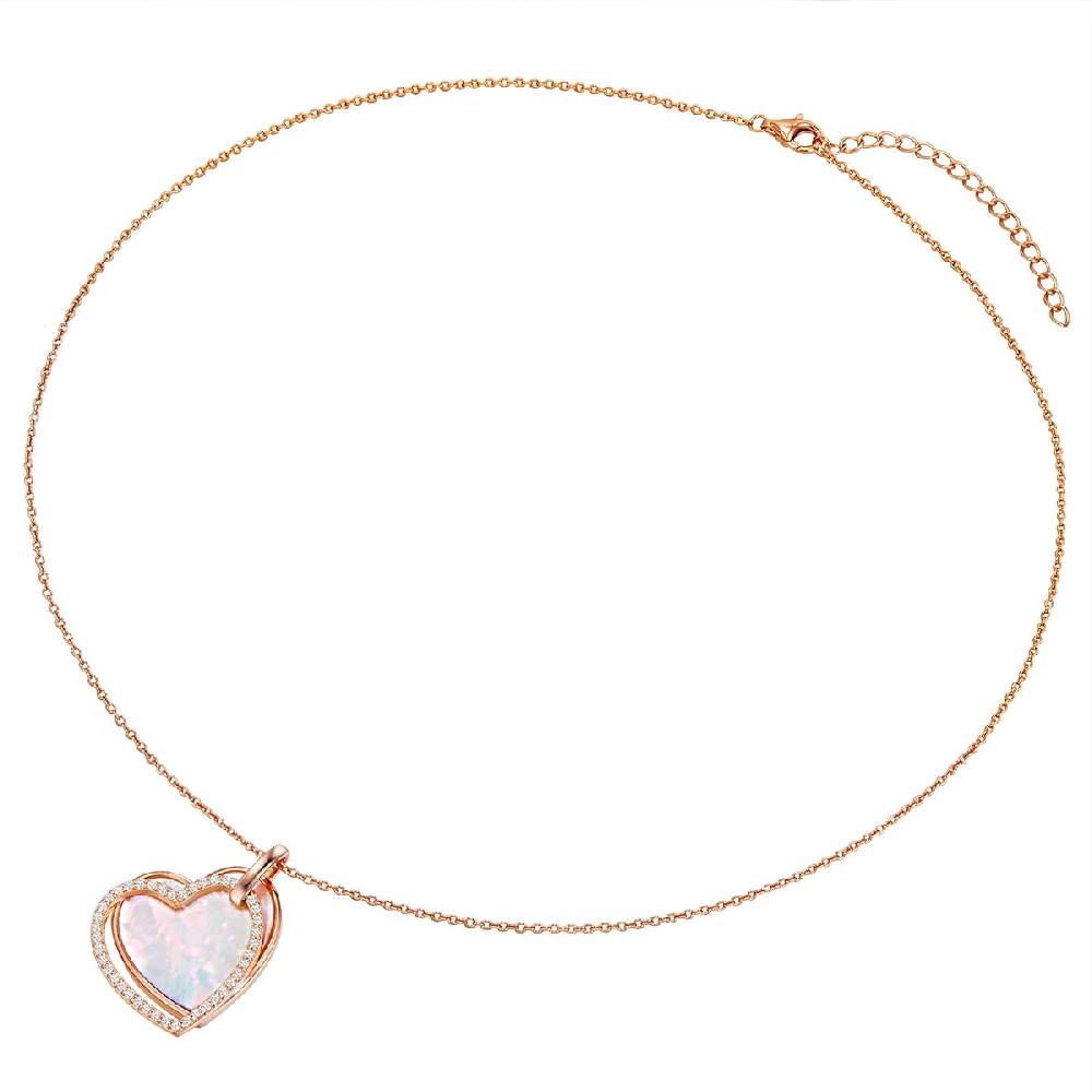 Rafaela Donata Kette Sterling Silber roségold Perlmutt Zirkonia weiß Schlussverkauf