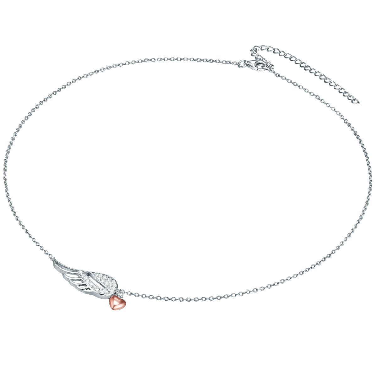 Rafaela Donata Kette mit Anhänger Sterling Silber bi-Color Zirkonia weiß Günstiger Verkauf