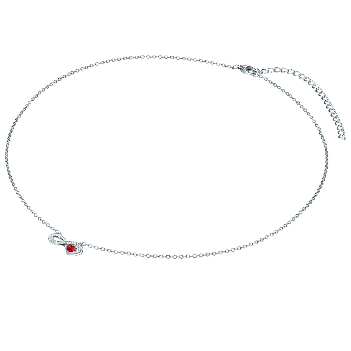 Rafaela Donata Kette mit Anhänger Sterling Silber Zirkonia weiß rot Blitzverkäufe