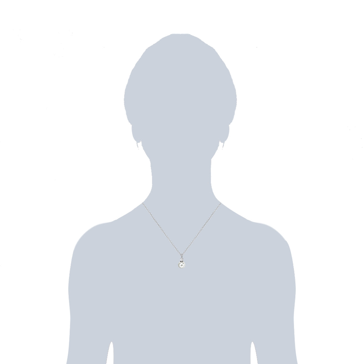 Rafaela Donata Kette mit Anhänger Sterling Silber Perle (synth.) weiß Zirkonia weiß Fabrikpreis