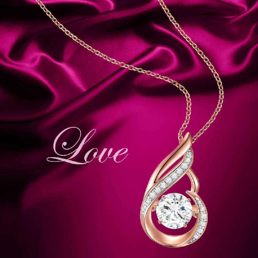 Rafaela Donata Kette mit Anhänger Sterling Silber roségold Zirkonia weiß Sonderangebot