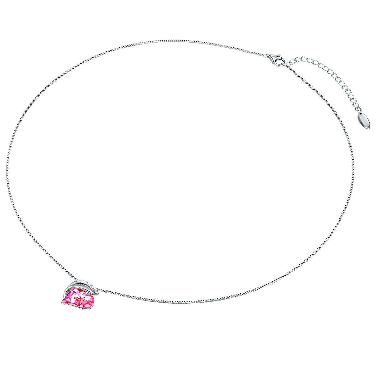 Rafaela Donata Kette mit Anhänger Sterling Silber verziert mit Kristallen von Swarovski® Rosa weiß Versandkostenfrei