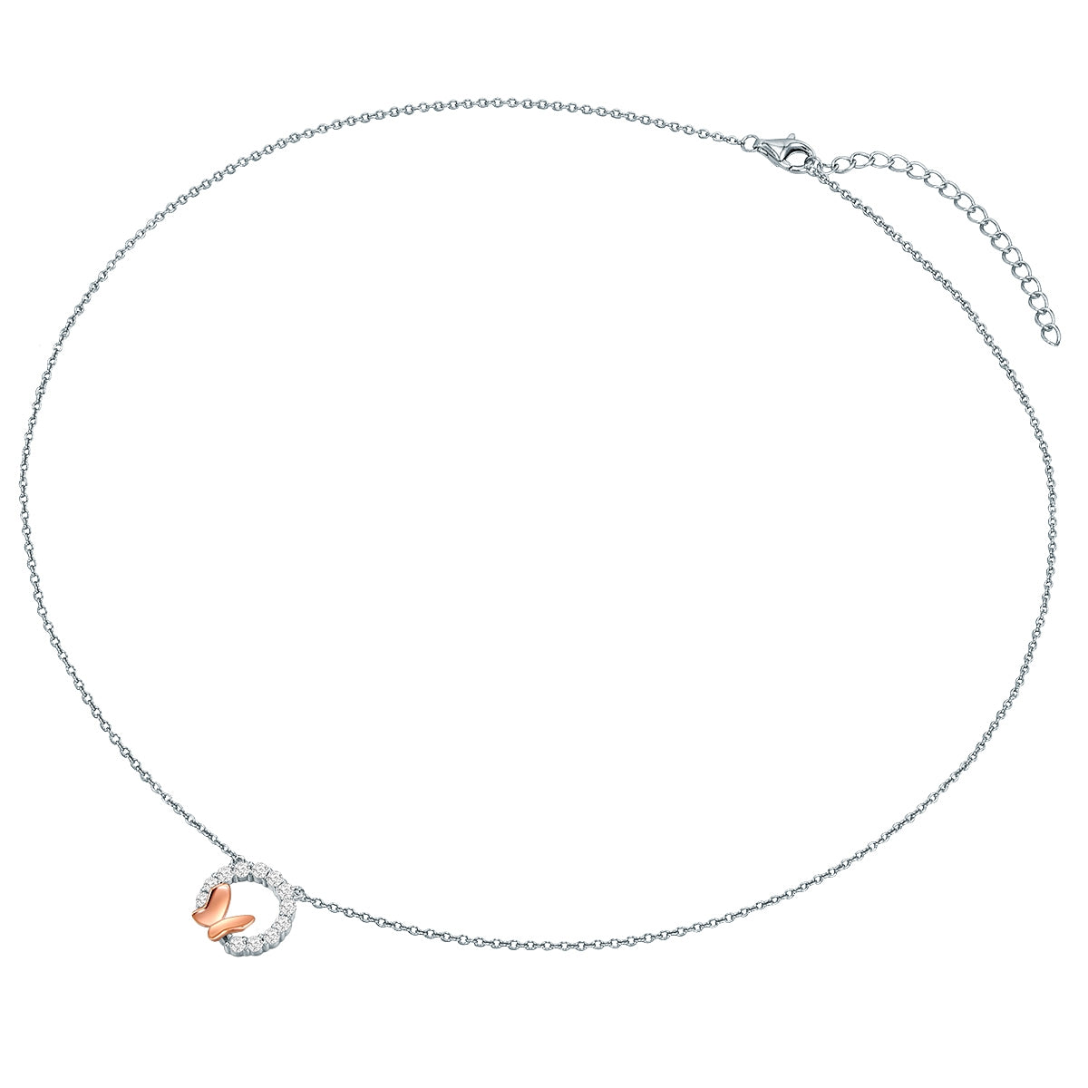 Rafaela Donata Kette Sterling Silber bi-Color Zirkonia weiß Großer Ausverkauf