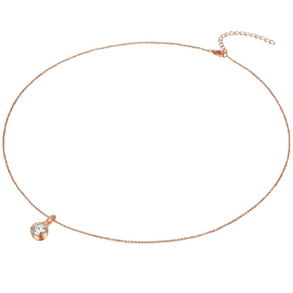 Rafaela Donata Kette mit Anhänger Sterling Silber roségold Zirkonia weiß Muttertagsangebot