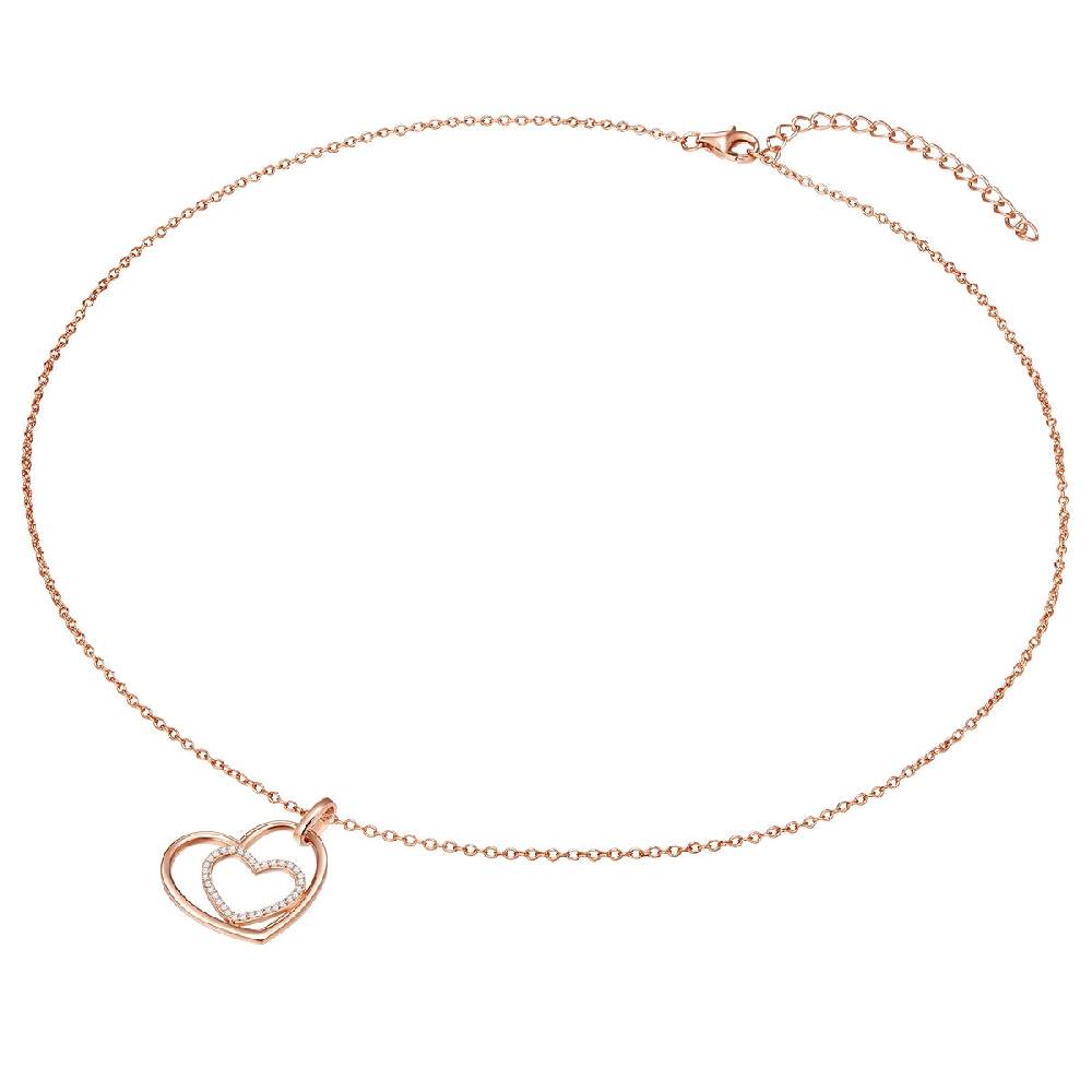Rafaela Donata Kette mit Anhänger Sterling Silber roségold Zirkonia weiß Vatertagsangebot