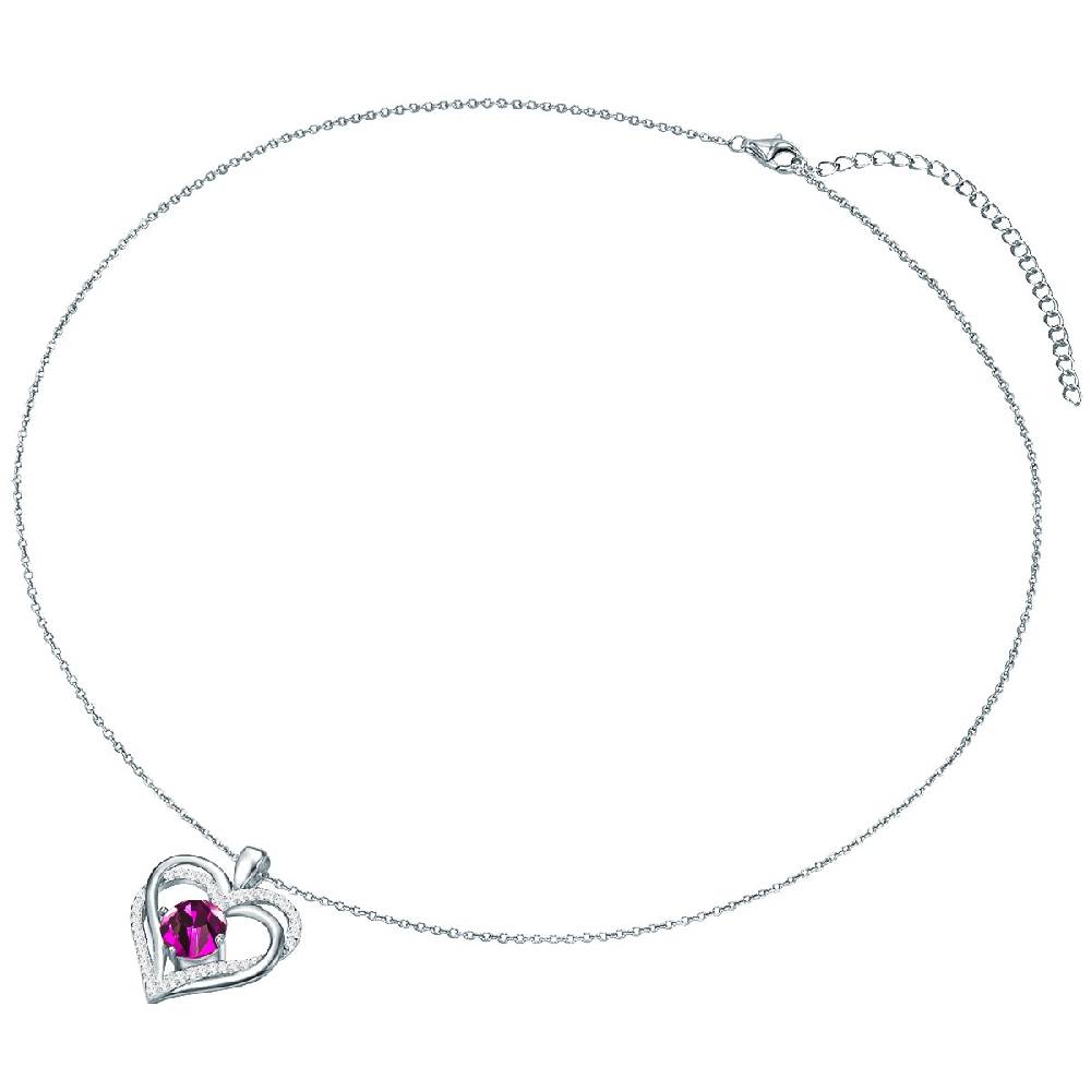Rafaela Donata Kette mit Anhänger Sterling Silber verziert mit Kristallen von Swarovski® amethyst Zirkonia weiß Valentinstagsangebot