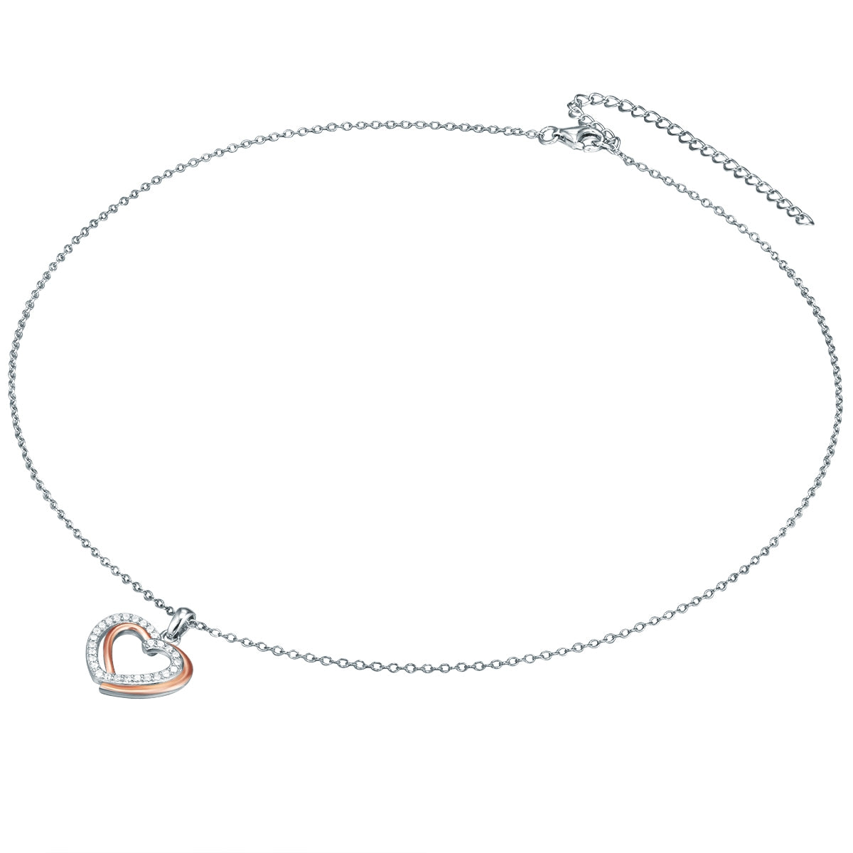 Rafaela Donata Kette mit Anhänger Sterling Silber bi-Color Zirkonia weiß Jubiläumsangebot