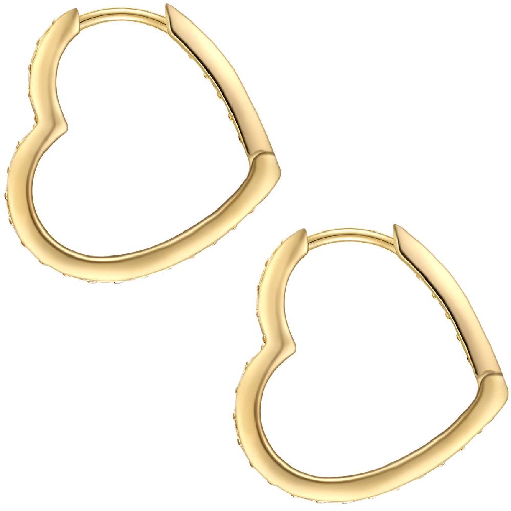 Rafaela Donata Creolen Sterling Silber gelbgold Zirkonia weiß Wochenangebot