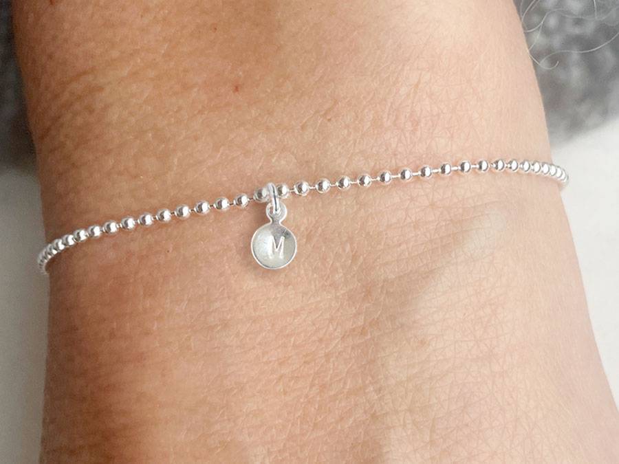 Renna Deluxe Armband mit STERN und Buchstaben-Anhänger Silber Tiefpreis