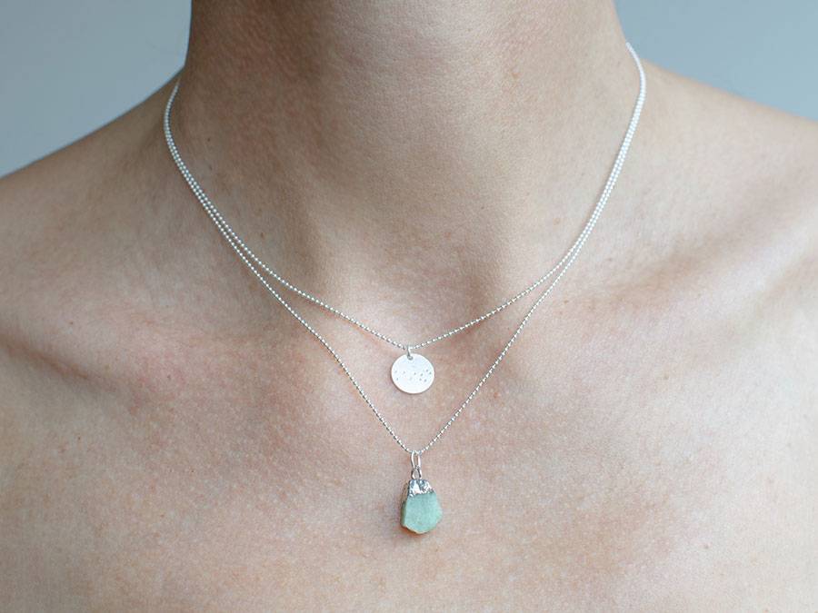 Renna Deluxe GEBURTSSTEIN Kette Silber Wochenangebot