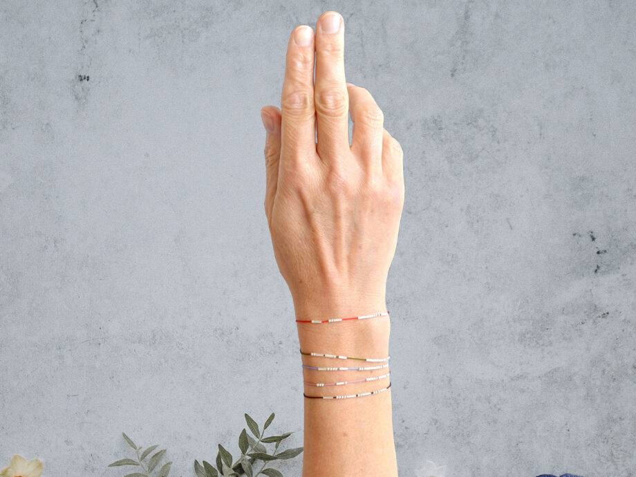 Renna Deluxe INDIVIDUELLES MORSE Code Armband Begrenzte Freigabe