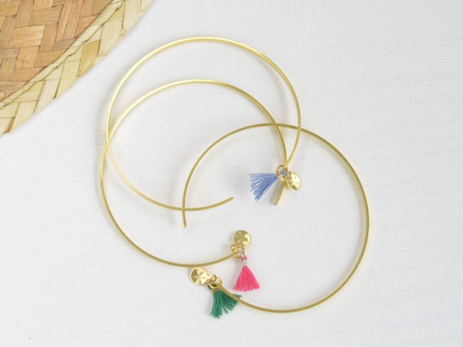 Renna Deluxe Armreif in Gold, Goldarmreif mit niedlicher Tassel im Boho-Stil Letzter Tag