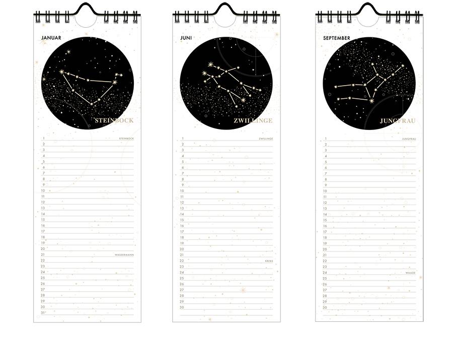 Renna Deluxe GEBURTSTAGSKALENDER Sternzeichen immerwährend Zeitbegrenzte Promotion