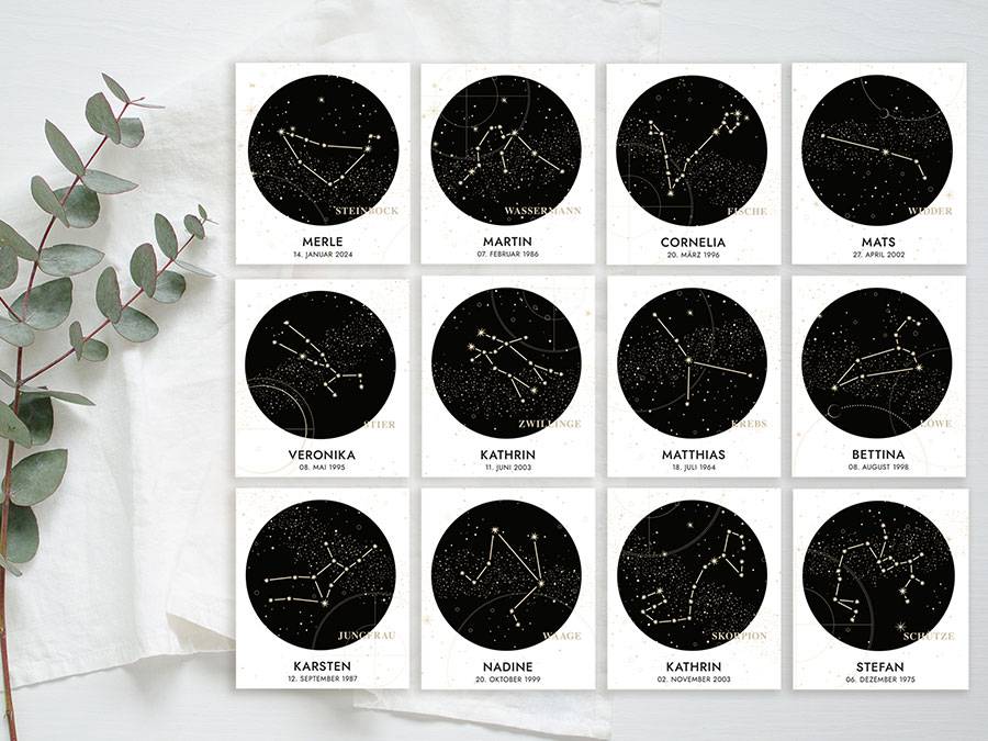 Renna Deluxe Sternzeichen Widder | Personalisiertes Flaschenetikett Günstig kaufen