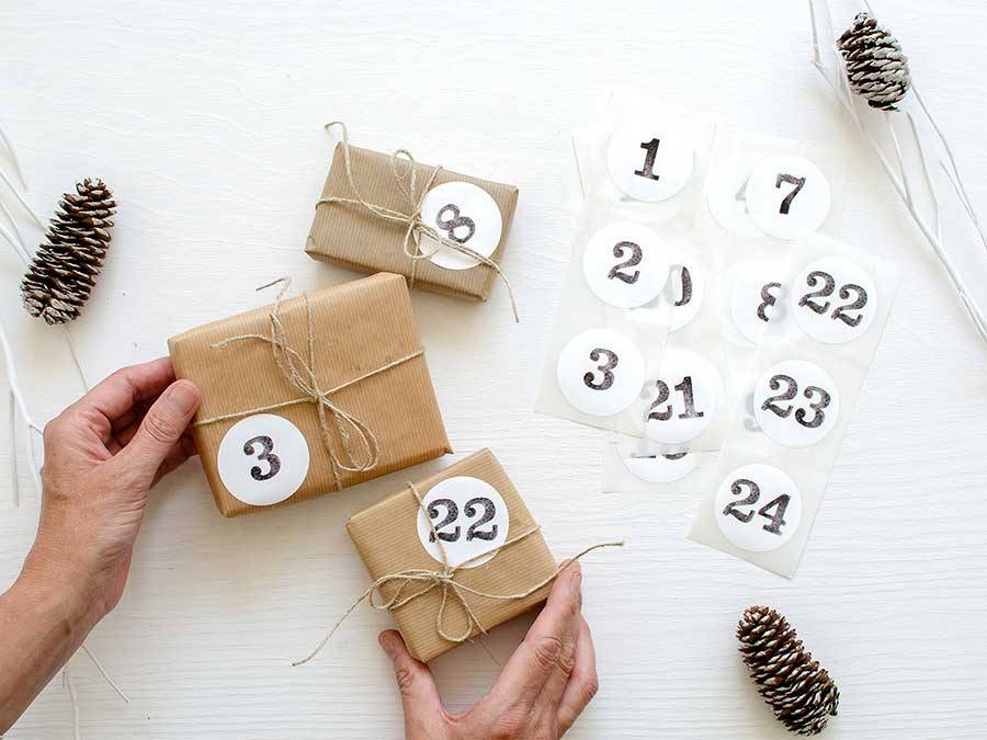 Renna Deluxe ADVENTSKALENDER Zahlen Aufkleber Zeitlich begrenztes Angebot