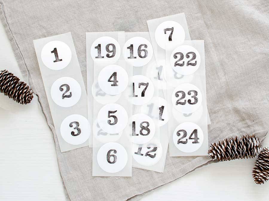 Renna Deluxe ADVENTSKALENDER Zahlen Aufkleber Zeitlich begrenztes Angebot