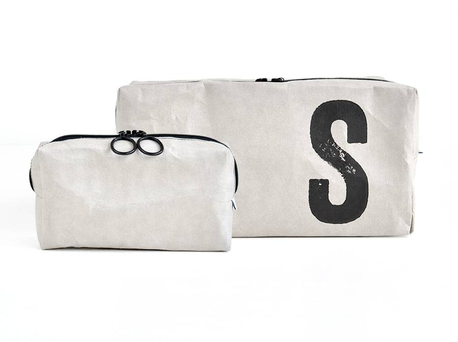 Renna Deluxe Kosmetiktasche mit Monogramm grau Kostenloser Versand international