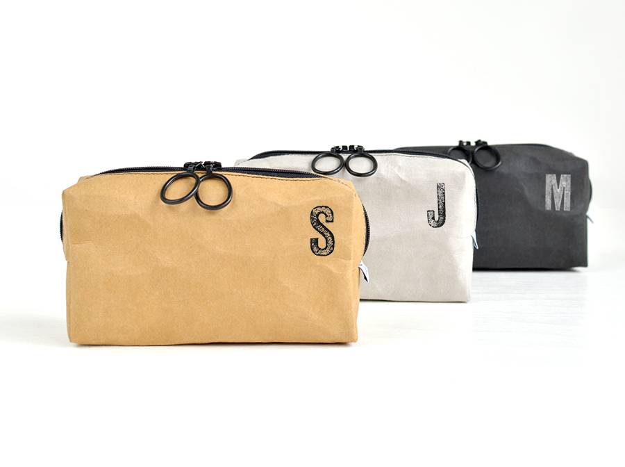 Renna Deluxe Kosmetiktasche mit Monogramm grau Kostenloser Versand international