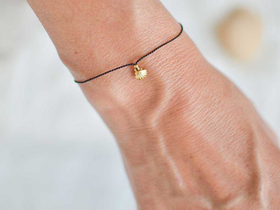 Renna Deluxe MUSCHEL Armband Gold Black Friday Preise