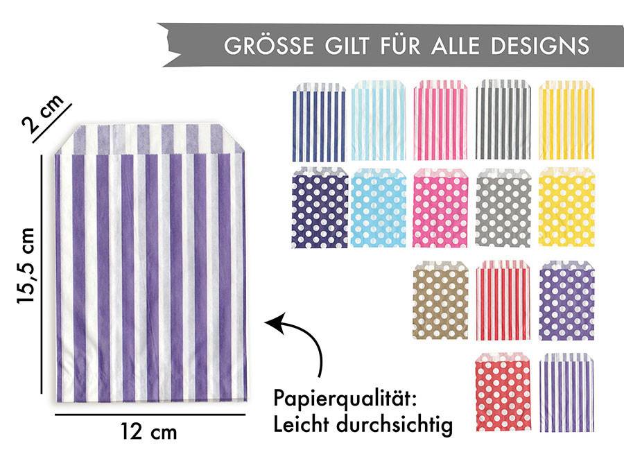 Renna Deluxe 50 Papiertüten viele Farben zollfrei