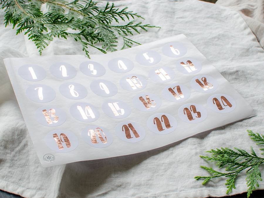 Renna Deluxe ADVENTSKALENDER Zahlen in KUPFER Flash Sale
