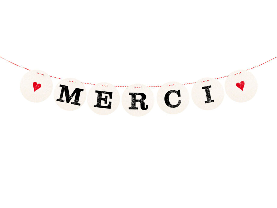 Renna Deluxe MERCI Girlande Hochzeitsgirlande Kostenlose Rückgabe