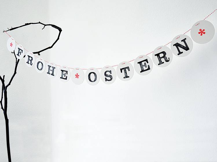 Renna Deluxe FROHE OSTERN Girlande Neueste Stile