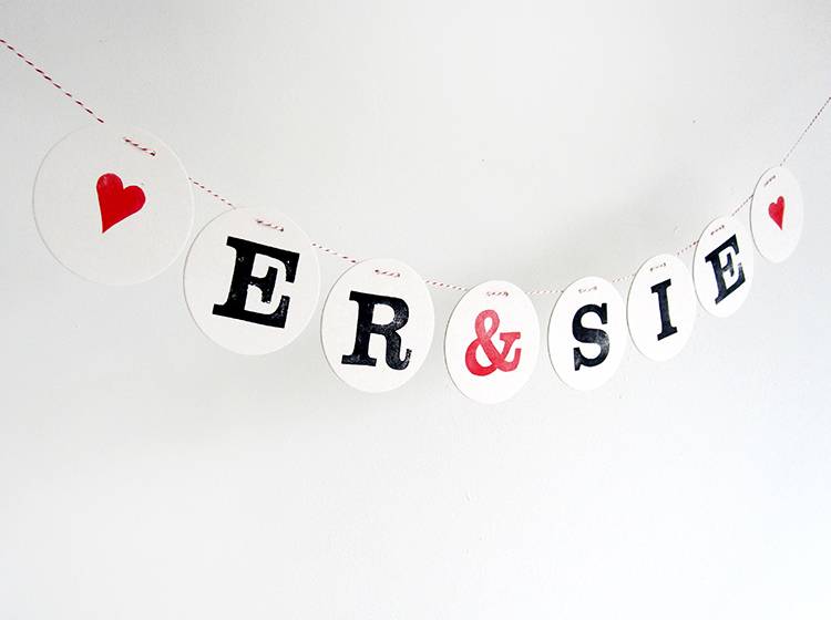 Renna Deluxe ER & SIE Girlande zur Hochzeit Fabrikpreis