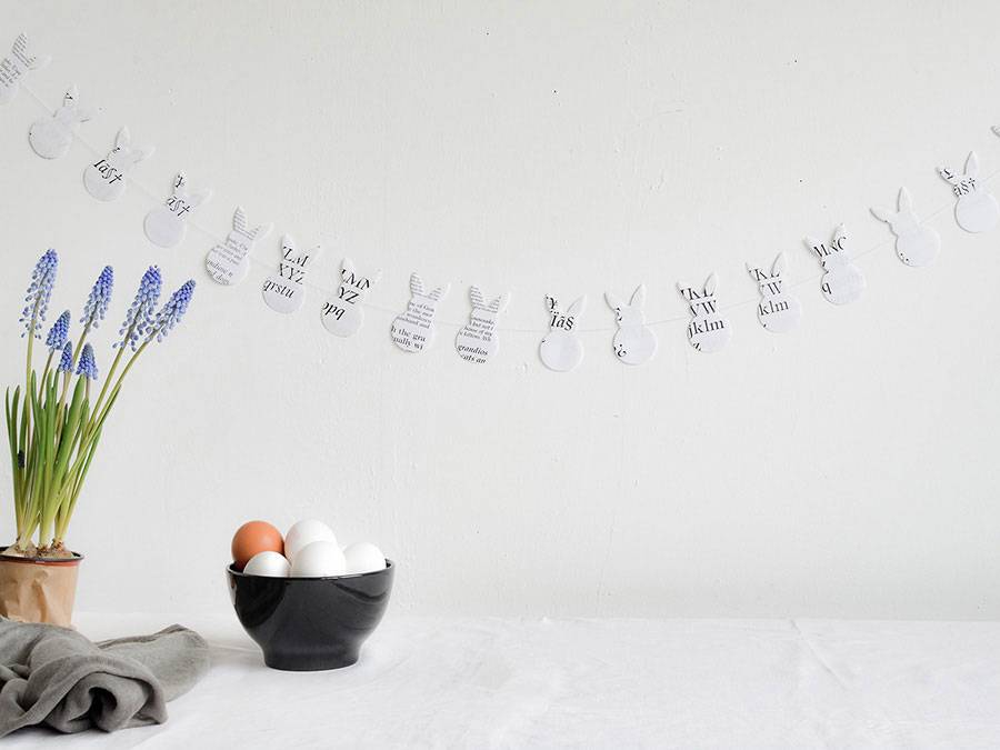 Renna Deluxe Osterhasen Girlande aus Kraftpapier braun Lagerräumung