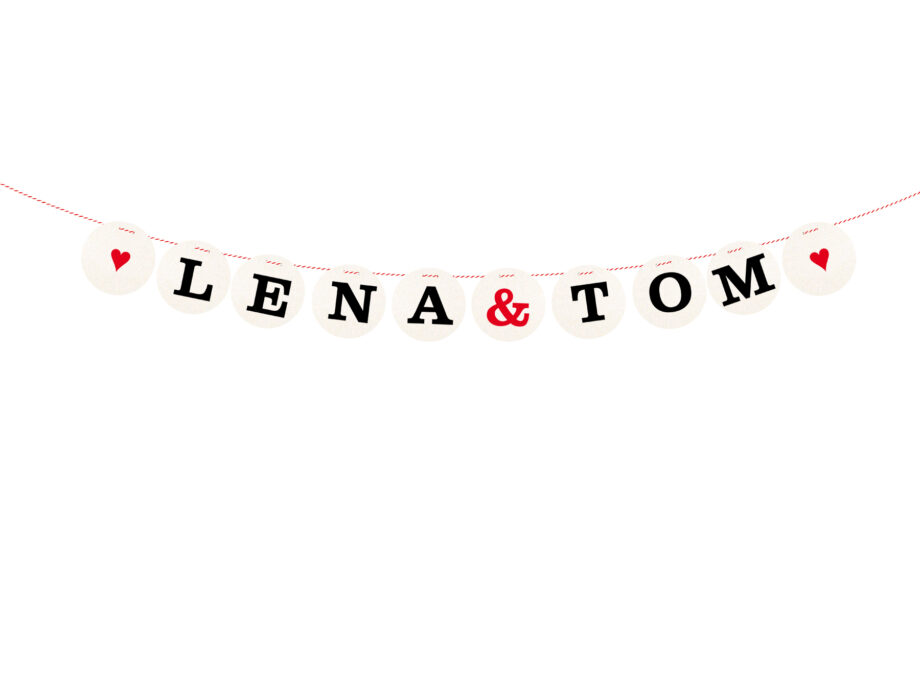 Renna Deluxe Buchstabe für personalisierte Hochzeitsgirlande mit Namen Tägliche Deals