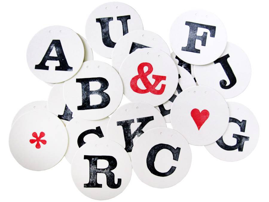 Renna Deluxe Buchstabe für personalisierte Hochzeitsgirlande mit Namen Tägliche Deals