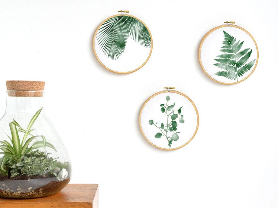 Renna Deluxe Farn fedrig _ Bild im Stickrahmen Sonderangebot der Fabrik