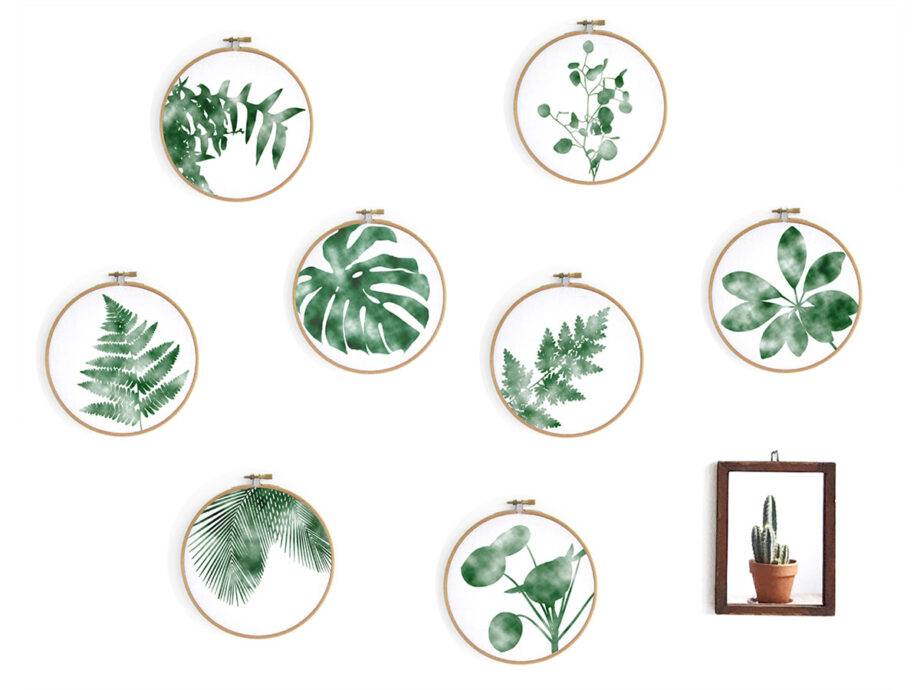 Renna Deluxe Monstera _ Bild im Stickrahmen Vierteljährliche Förderung