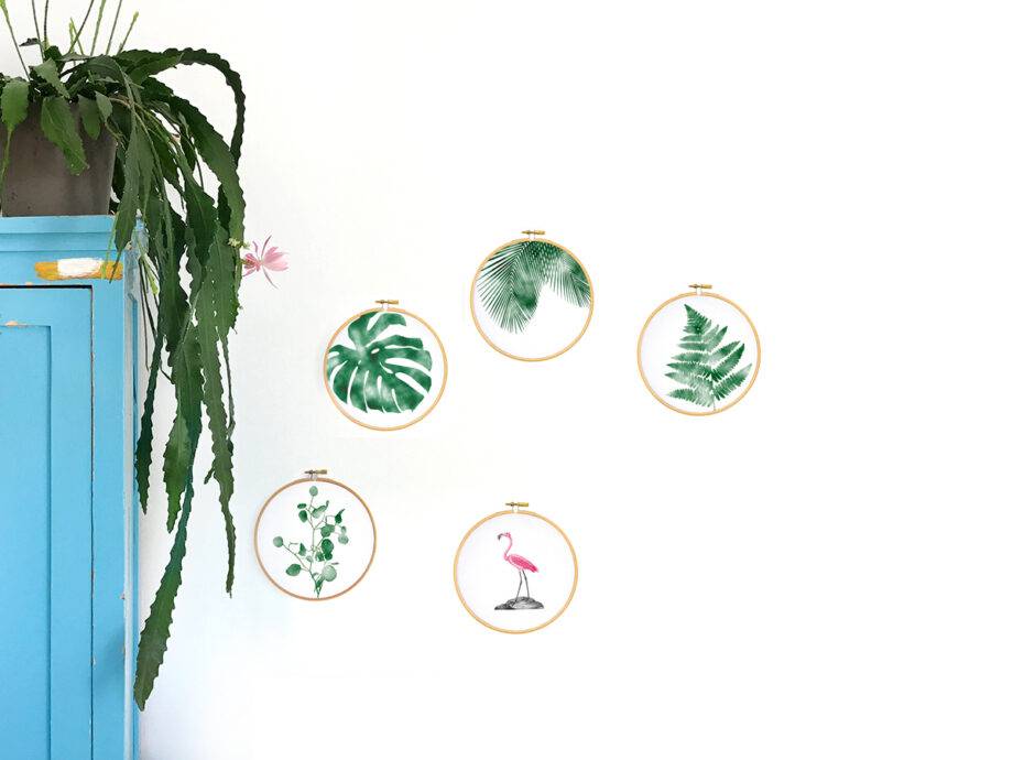 Renna Deluxe Palme _ Bild im Stickrahmen Bis zu 55% Rabatt