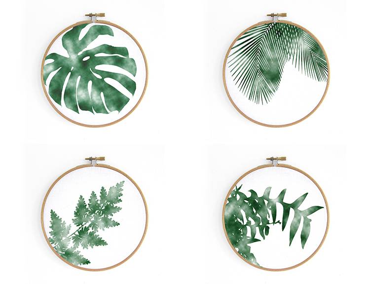 Renna Deluxe Palme _ Bild im Stickrahmen Bis zu 55% Rabatt