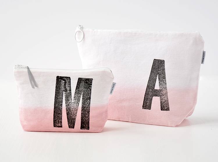 Renna Deluxe Kosmetiktasche ROSA mit Monogramm personalisiert Fabrikverkauf