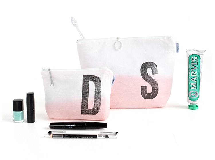 Renna Deluxe Kosmetiktasche ROSA mit Monogramm personalisiert Fabrikverkauf