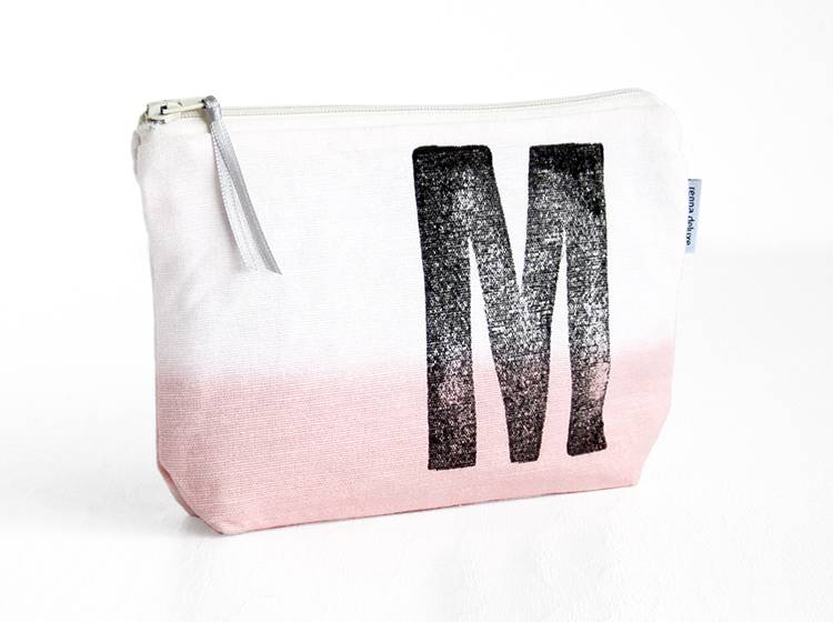 Renna Deluxe Kosmetiktasche ROSA mit Monogramm personalisiert Fabrikverkauf