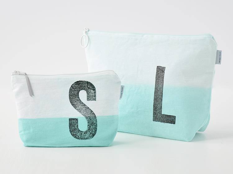 Renna Deluxe Schminktasche MINT mit Monogramm personalisiert Top Angebot