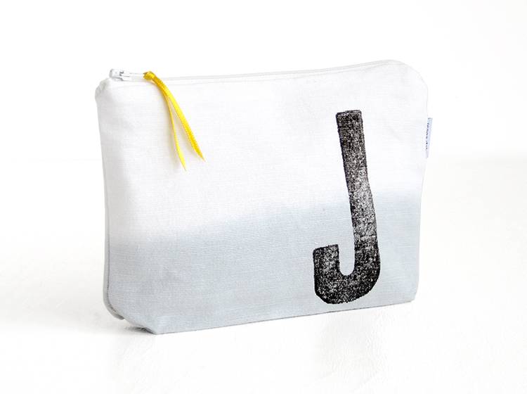 Renna Deluxe Schminktasche GRAU mit Monogramm personalisiert Neueste Mode