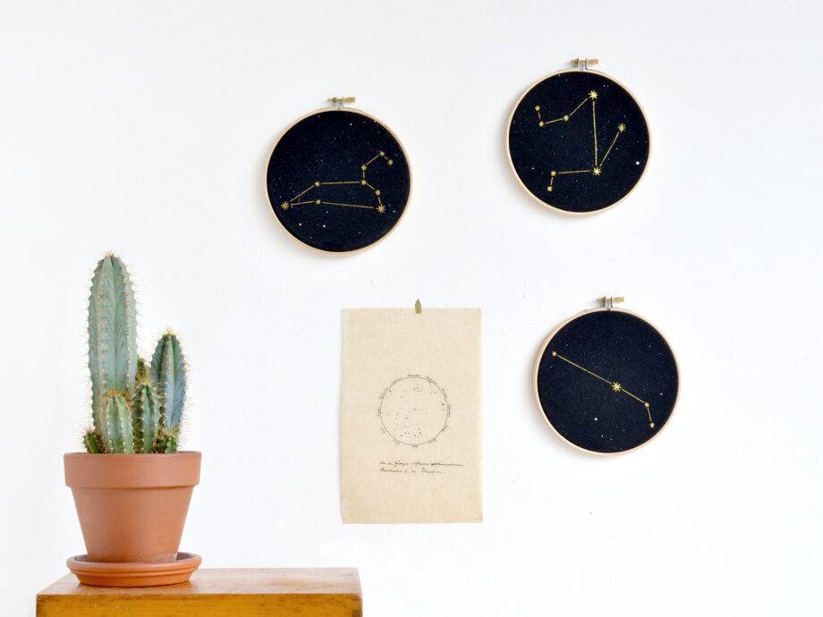 Renna Deluxe Löwe Sternzeichen Bild im Stickrahmen Bis zu 50% Rabatt